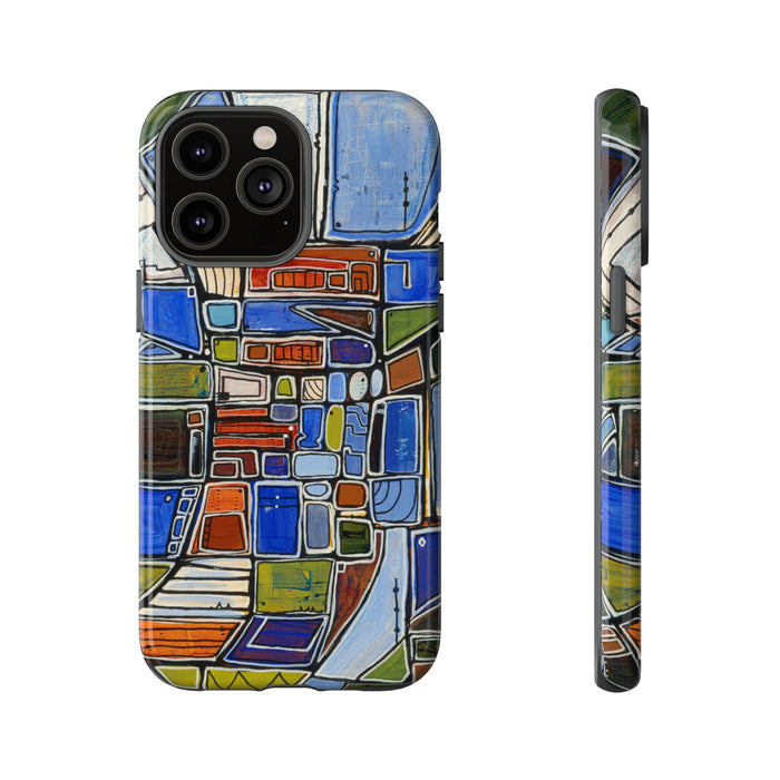 Abstract Mosaic Tough Phone Case — Colorful Geometric  Protective Cover