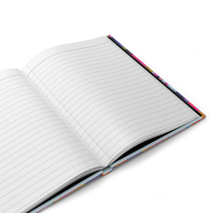 Color Block Abstract Hardcover Journal — Bright Painted Notebook