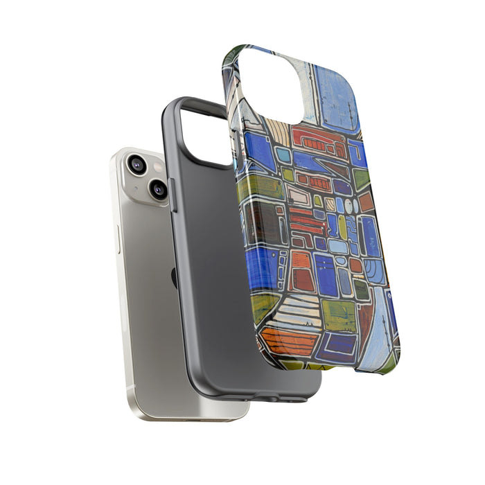 Abstract Mosaic Tough Phone Case — Colorful Geometric  Protective Cover
