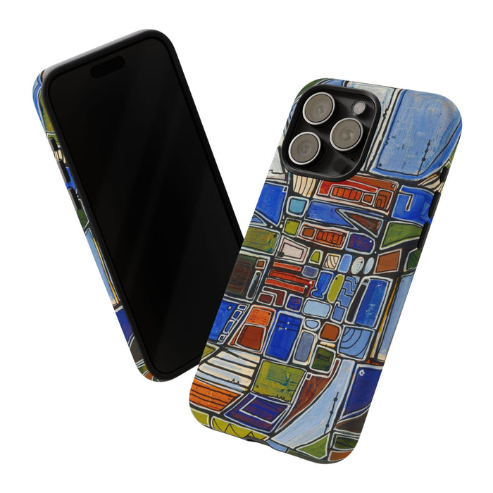 Abstract Mosaic Tough Phone Case — Colorful Geometric  Protective Cover