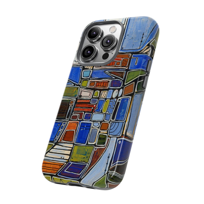 Abstract Mosaic Tough Phone Case — Colorful Geometric  Protective Cover