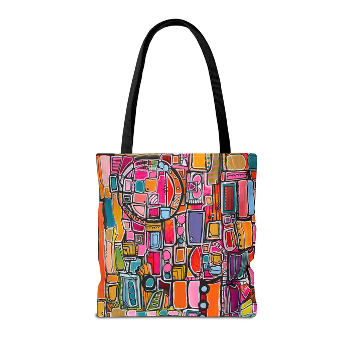 Pink Pony Club Colorful Abstract Tote Bag, Art-Inspired Shopping Bag, Eco-Friendly Carry All, Gift for Art Lovers, Beach Bag, Everyday Use