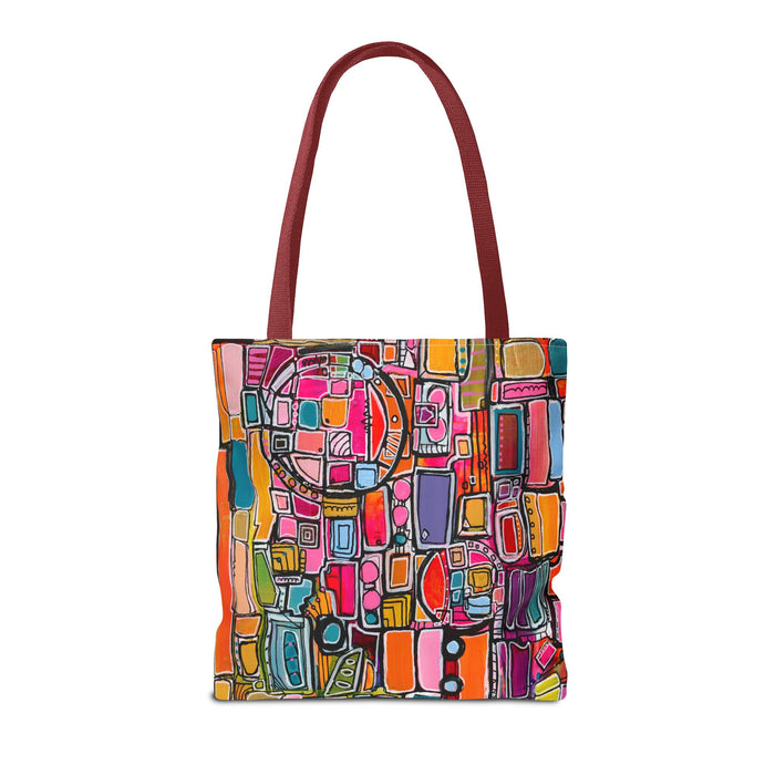Pink Pony Club Colorful Abstract Tote Bag, Art-Inspired Shopping Bag, Eco-Friendly Carry All, Gift for Art Lovers, Beach Bag, Everyday Use