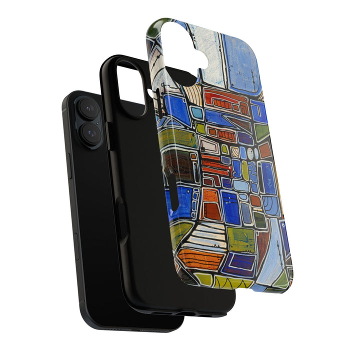 Abstract Mosaic Tough Phone Case — Colorful Geometric  Protective Cover