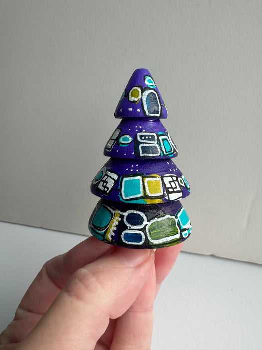 Purple, Lime Green, Blue and Gold Tree