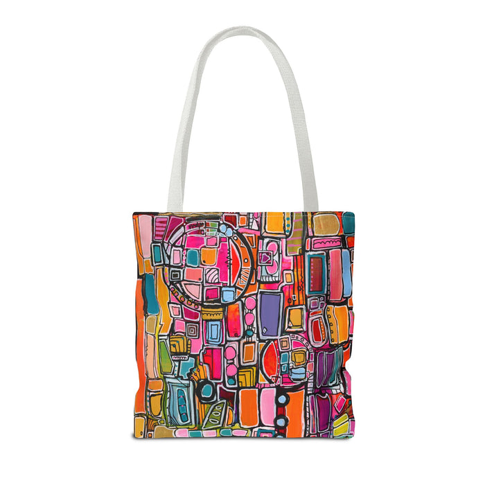 Pink Pony Club Colorful Abstract Tote Bag, Art-Inspired Shopping Bag, Eco-Friendly Carry All, Gift for Art Lovers, Beach Bag, Everyday Use