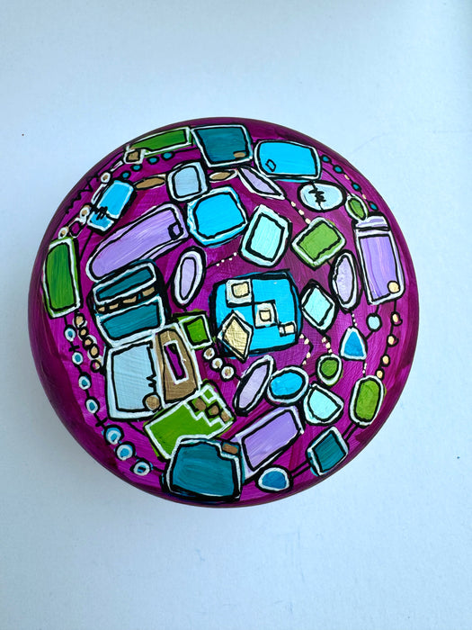 Purple Memory Vessel- An Original hand-painted ceramic