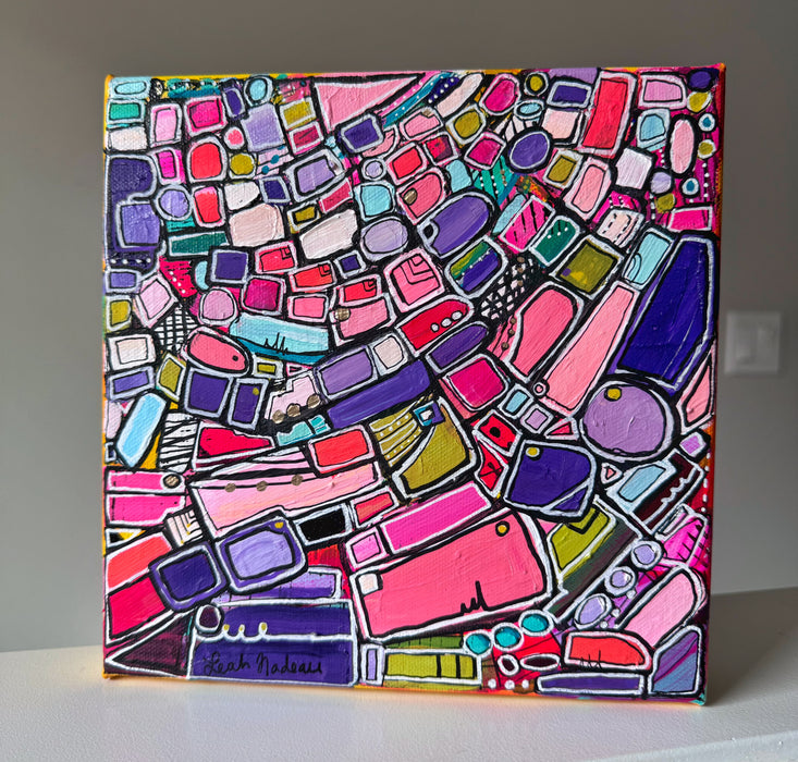 Learning As She Plays- Original Painting by Leah Nadeau