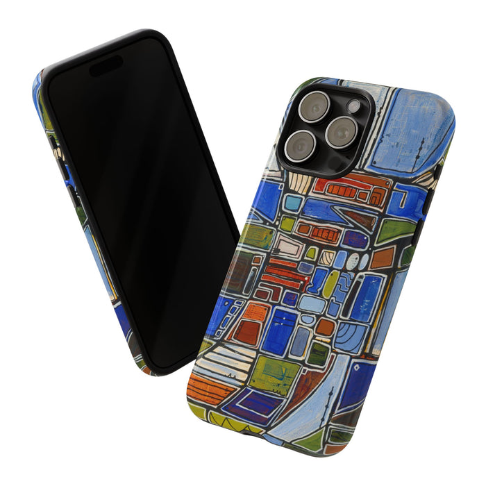 Abstract Mosaic Tough Phone Case — Colorful Geometric  Protective Cover