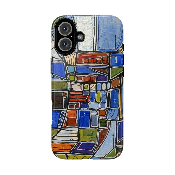 Abstract Mosaic Tough Phone Case — Colorful Geometric  Protective Cover