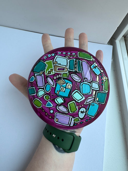 Purple Memory Vessel- An Original hand-painted ceramic