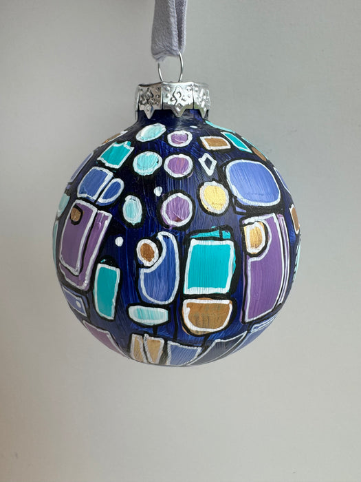 Glass Purple Ornament