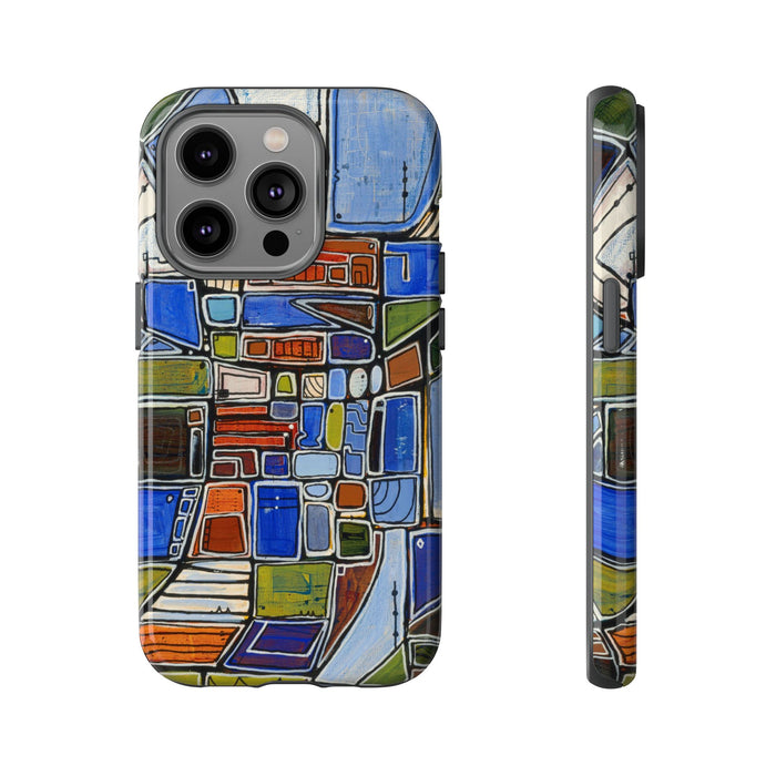 Abstract Mosaic Tough Phone Case — Colorful Geometric  Protective Cover