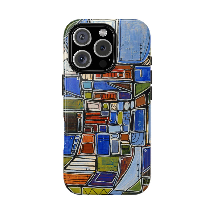 Abstract Mosaic Tough Phone Case — Colorful Geometric  Protective Cover