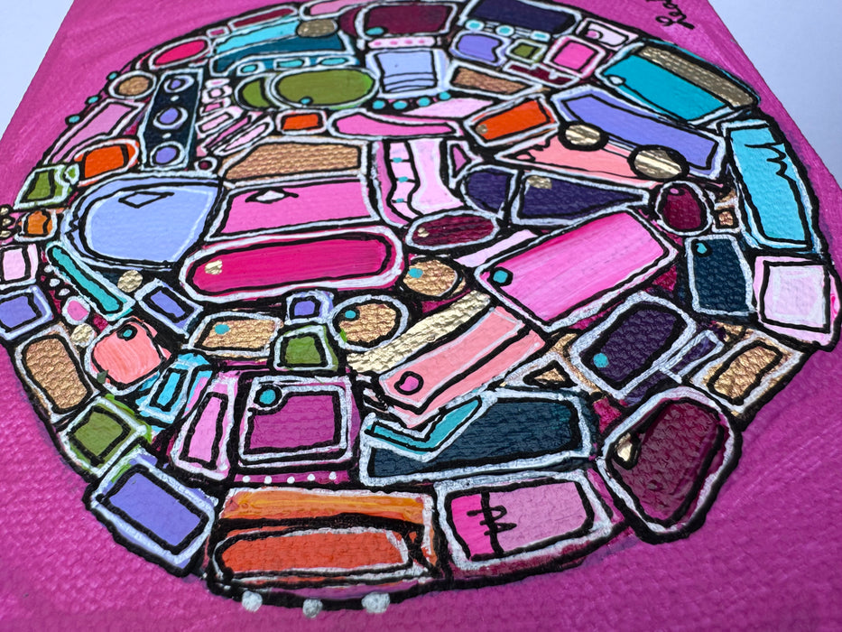Hot Magenta- Original Painting by Leah Nadeau