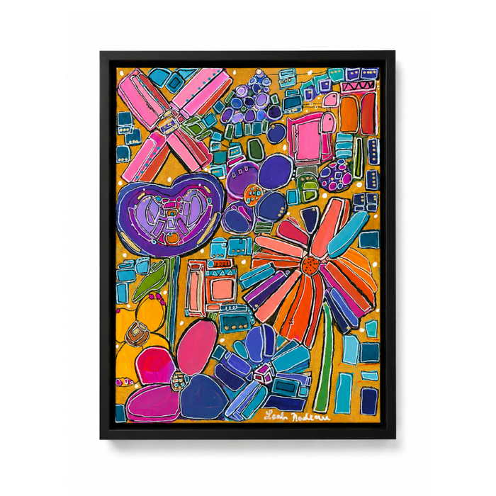"Gilded Garden" Abstract Geometric Floral Fine Art Print