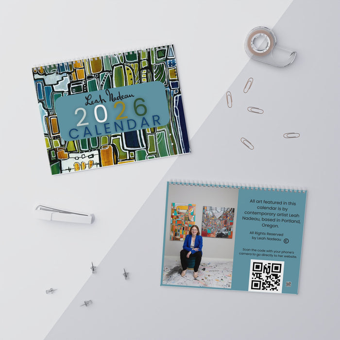 Abstract Art Wall Calendar by Leah Nadeau 2026