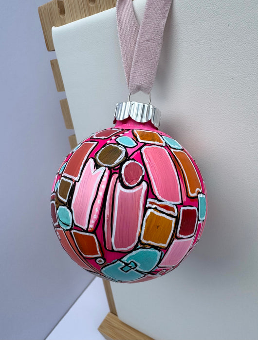 "80s Girl" Glass Ornament
