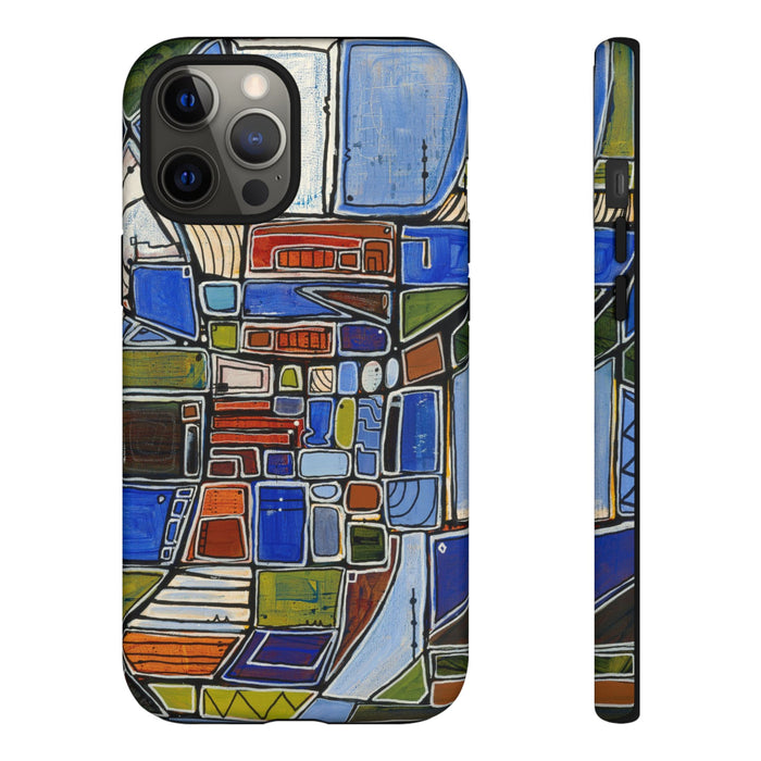 Abstract Mosaic Tough Phone Case — Colorful Geometric  Protective Cover