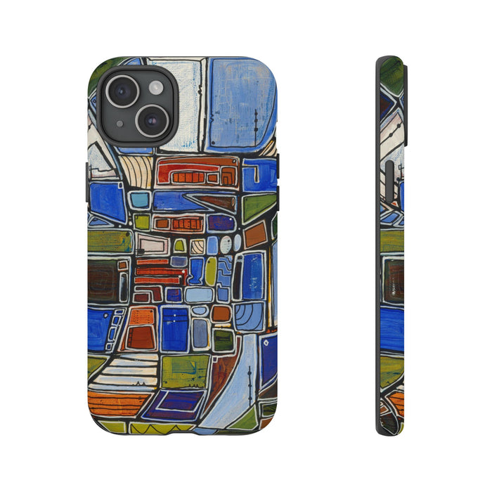 Abstract Mosaic Tough Phone Case — Colorful Geometric  Protective Cover