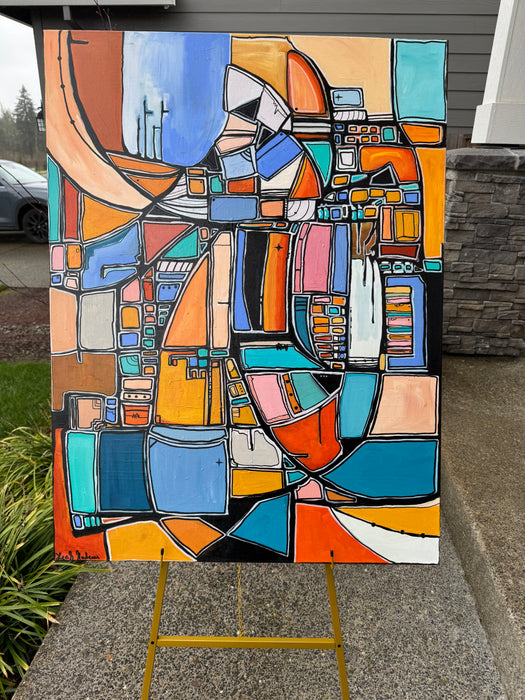 Caravel on the Horizon- Original Painting by Leah Nadeau