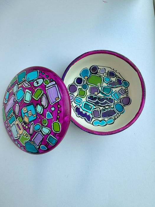 Purple Memory Vessel- An Original hand-painted ceramic