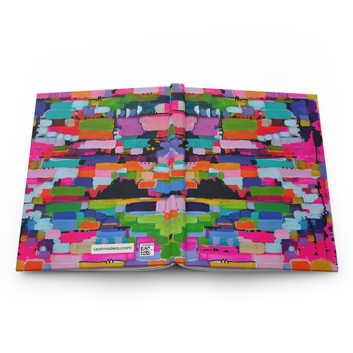 Color Block Abstract Hardcover Journal — Bright Painted Notebook