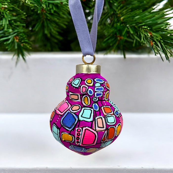 "Orchid Dazzle" Ceramic Ornament