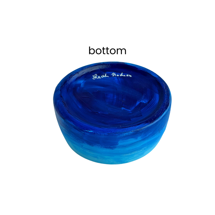 Blue Memory Vessel- Original Hand Painted Ceramic