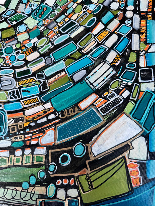 The Roller Rink- Original Painting by Leah Nadeau