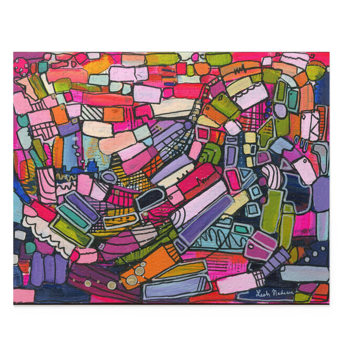 "Sellwood Sunset" 500-Piece Colorful Abstract Art Puzzle