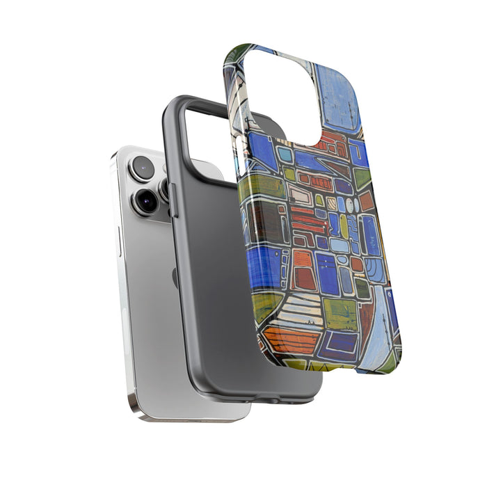 Abstract Mosaic Tough Phone Case — Colorful Geometric  Protective Cover