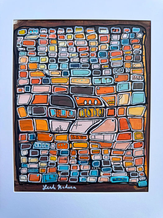 Retro Wave- Original Painting by Leah Nadeau