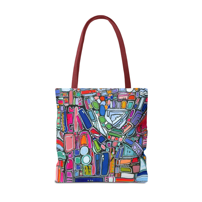 Abstract Colorblock Tote Bag — Vibrant Geometric Art Print