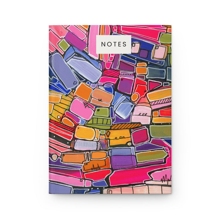 "Dopamine Chaser" Hardcover Journal — Colorful Abstract Notebook