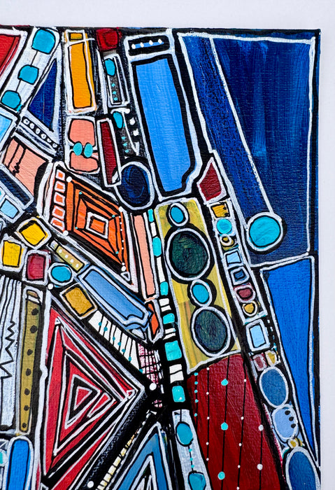 Space Elevator- Original Painting by Leah Nadeau