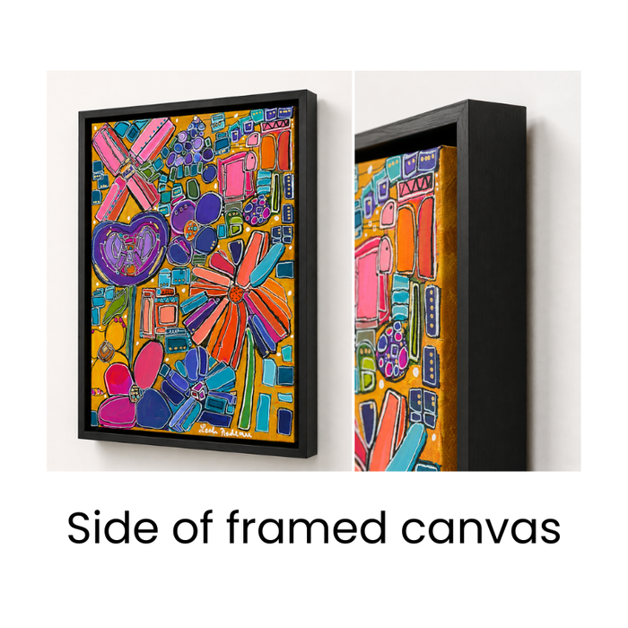 "Gilded Garden" Abstract Geometric Floral Fine Art Print