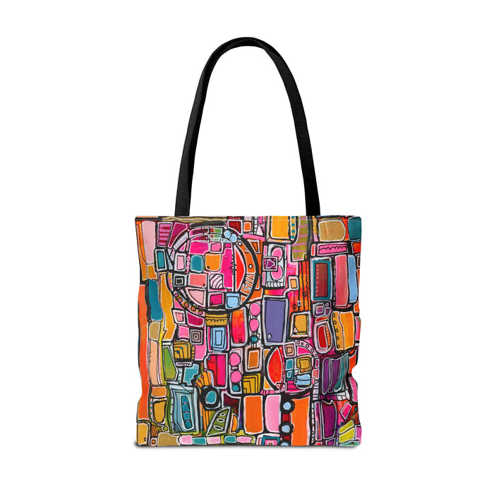Pink Pony Club Colorful Abstract Tote Bag, Art-Inspired Shopping Bag, Eco-Friendly Carry All, Gift for Art Lovers, Beach Bag, Everyday Use