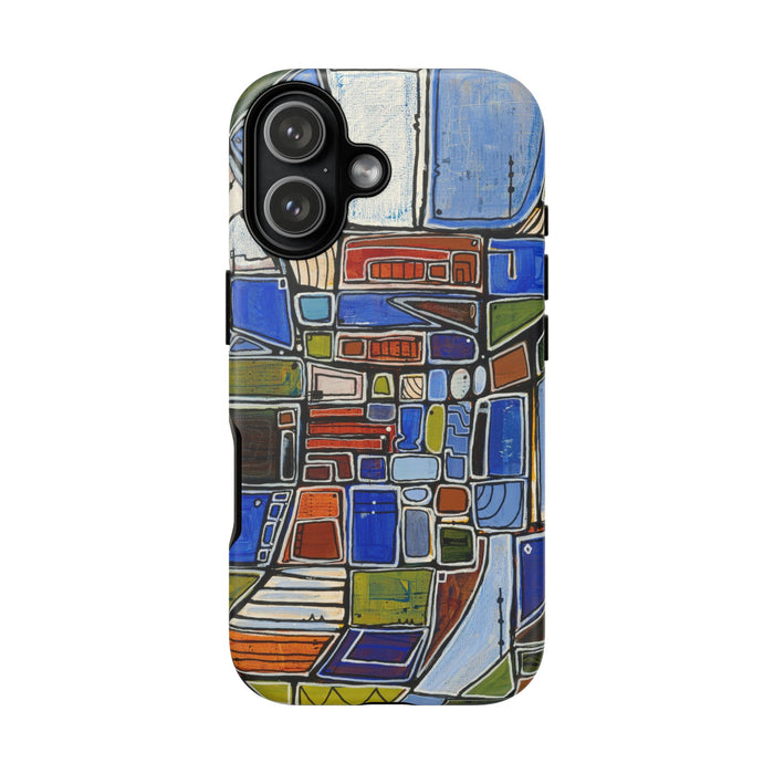 Abstract Mosaic Tough Phone Case — Colorful Geometric  Protective Cover