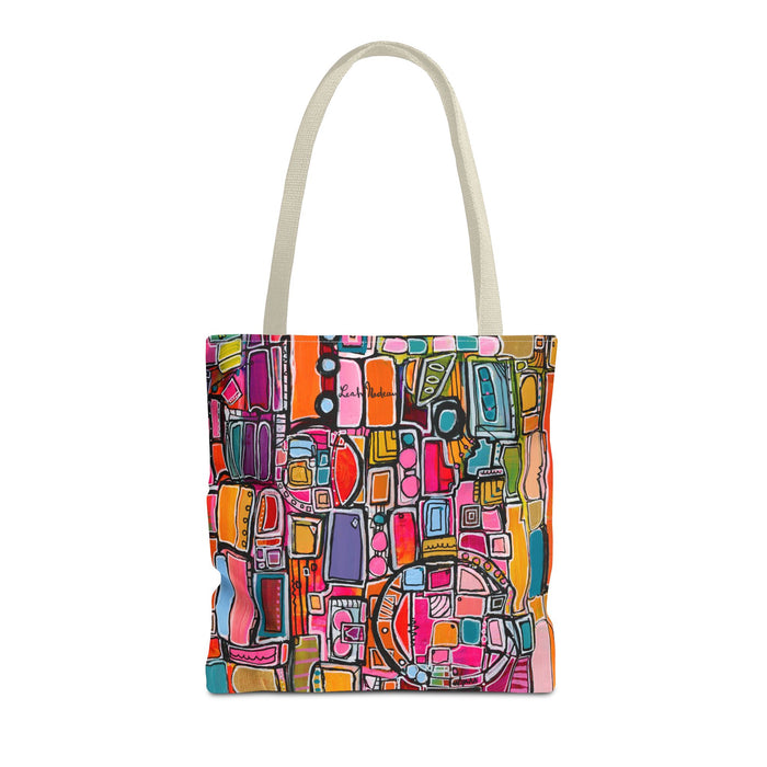 Pink Pony Club Colorful Abstract Tote Bag, Art-Inspired Shopping Bag, Eco-Friendly Carry All, Gift for Art Lovers, Beach Bag, Everyday Use