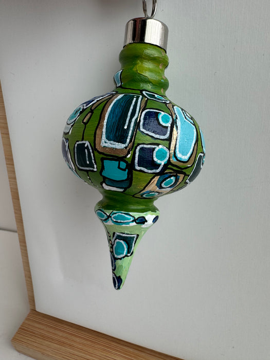 Green and Blue Ceramic Ornament