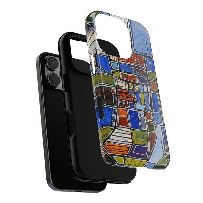 Abstract Mosaic Tough Phone Case — Colorful Geometric  Protective Cover