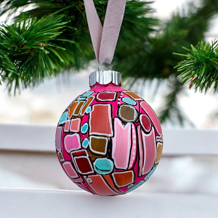 "80s Girl" Glass Ornament