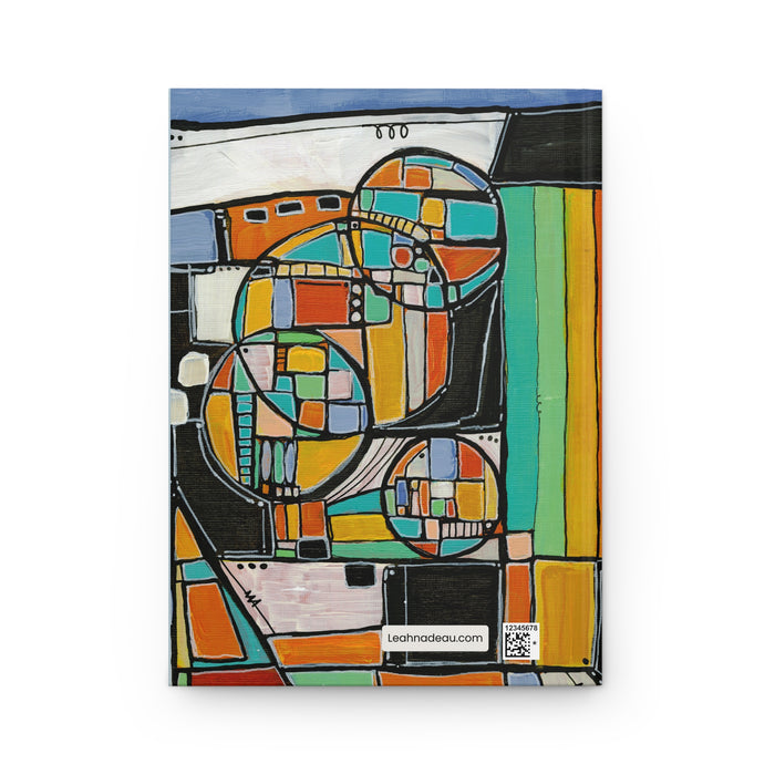 Abstract Geometric Notes Hardcover Journal — Colorful Modern Art Notebook