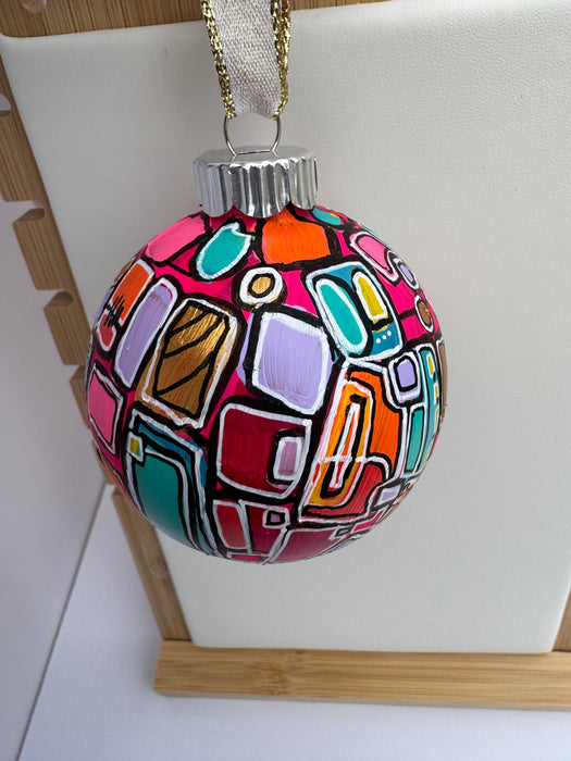 “Bubblegum” Glass Ornament