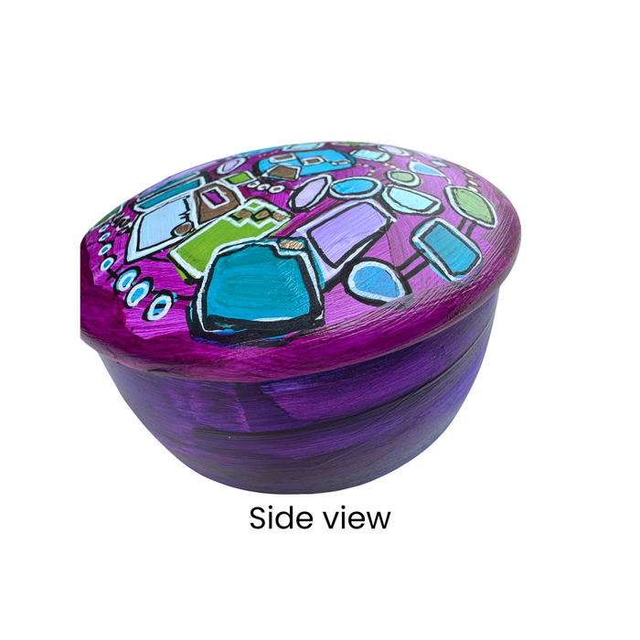 Purple Memory Vessel- An Original hand-painted ceramic