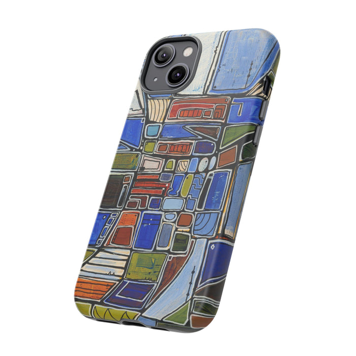 Abstract Mosaic Tough Phone Case — Colorful Geometric  Protective Cover