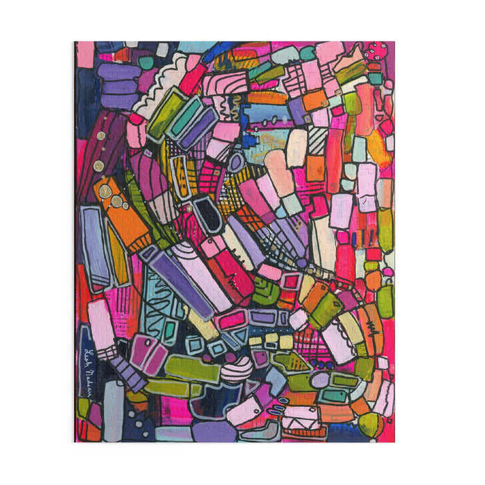 "Sellwood Sunset" 500-Piece Colorful Abstract Art Puzzle