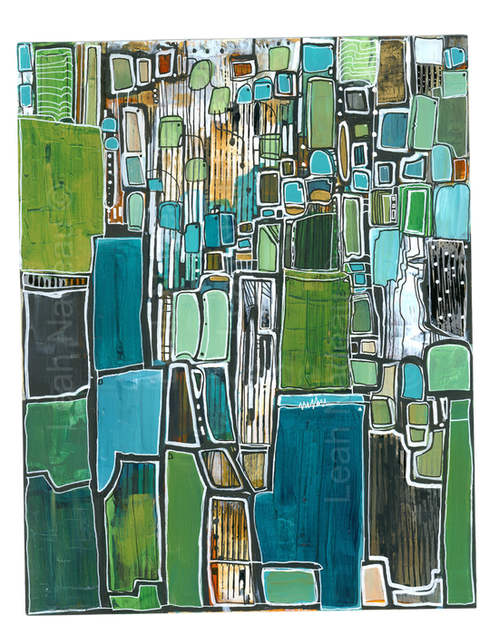 "The Emerald Cityscape" Fine Art Print