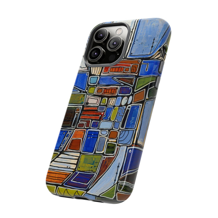 Abstract Mosaic Tough Phone Case — Colorful Geometric  Protective Cover